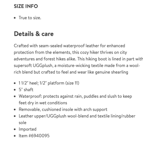 NWOT UGG Hapsburg Hiker Waterproof Boots, Size 8.5, Chocolate Brown - Picture 7 of 11